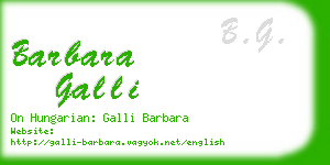 barbara galli business card